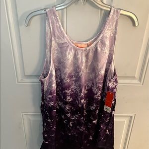 BRAND NEW Evri Womens Purple Ombré Sleeveless Top size 1X